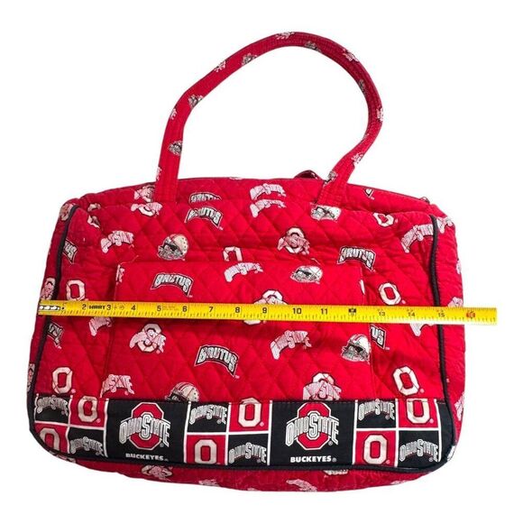 Ohio State Buckeyes Quilted Fan Tote Bag Red & Black Brutus Logo Pattern READ - Picture 5 of 10